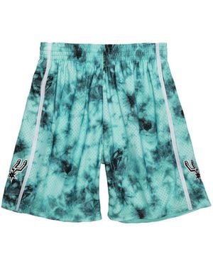 Mitchell & Ness Galaxy Swingman Shorts "Nba San Antonio Spurs 1998" Smshkm19054 Sasteal98" - Green