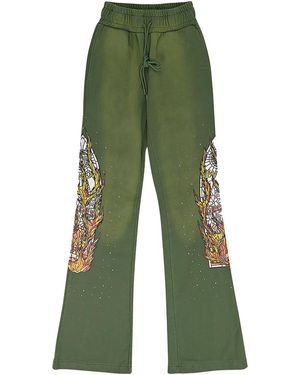 Who Decides War Flame Glass Joggers 1120010011Sw" - Green