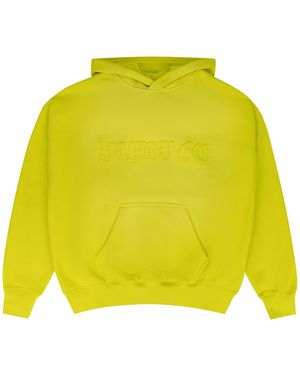 Purple Brand Gothic Appliqué Hoodie P401 Hsga424" - Yellow