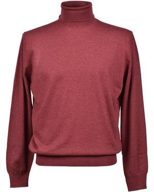 Brunello Cucinelli Cashmere Turtleneck Jumper M2Q00103_Cz471" - Red