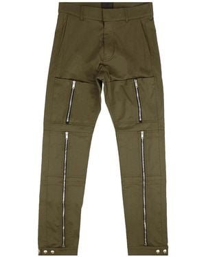 Givenchy Zip Detail Trousers "Khaki" Bm50Uc1308 313" - Black