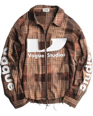 Vague Studios Surge Zip Flannel Jacket "Rust" Vg009" - Black