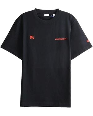Burberry London Map Cotton T-Shirt 8131036" - Black