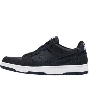 A Bathing Ape Sk8 Sta Denim" 1J20191005 Blk" - Black