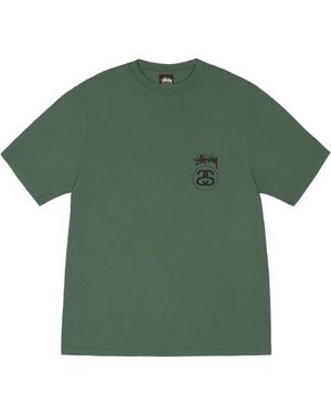 Stussy Stock Link Pigment Dyed T-Shirt "Pine" Stus473" - Green