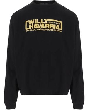 Willy Chavarria Eternal Fashion Creations Long-Sleeve Buffalo T-Shirt Beauty" Mujte025 061N 001" - Black