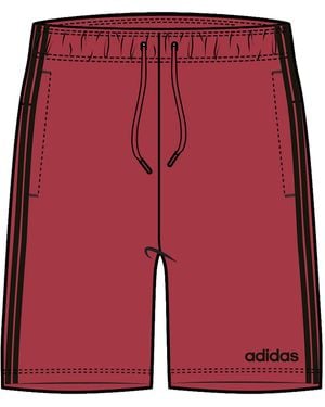 adidas Essentials 3-Stripes Shorts "Scarlet Gh7857" - Red