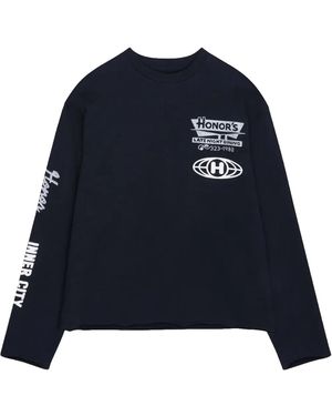 Honor The Gift Mixed Logo Sweatshirt Htg250451 Blac" - Blue