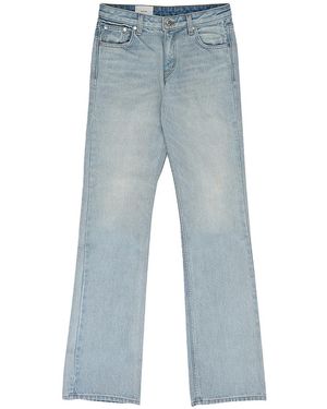 Rhude Low-Waist Flare Denim Bootcut Jeans Rhss24Pa20012305 Lig" - Black