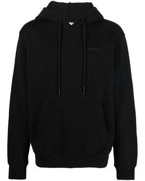 Off-White c/o Virgil Abloh Diag Tab Slim Hoodie Ombb097C99Fle0051010" - Black