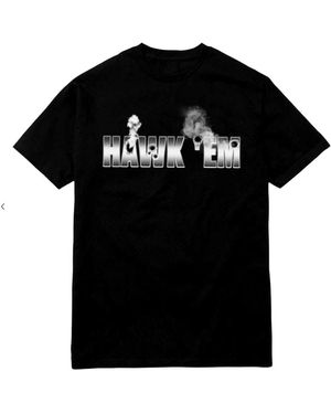 Vlone(GOAT) Pop Smoke Hawk 'Em T-Shirt Vpshetblk" - Black