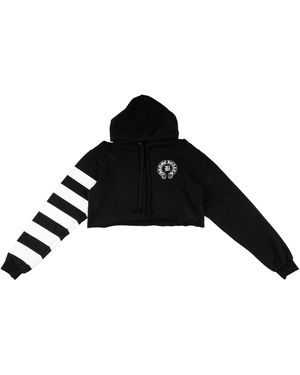 Chrome Hearts Bella Hadid Cropped Hoodie Chrm1288" - Black