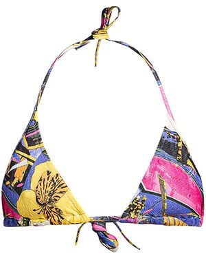 Palm Angels Miami Mix Bikini Top "Multicolour" Pwfh005S23Fab002" - Black