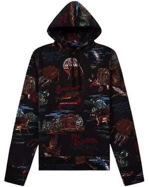Polo Ralph Lauren Sportsman Fleece Hoodie 710980790001" - Black