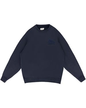 Aimé Leon Dore Tonal Unisphere Crewneck Sweatshirt Blazer" Fw24Cs001 Blazer" - Blue