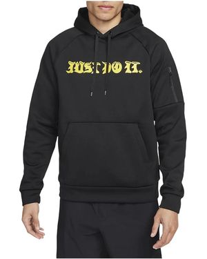 Nike Therma-Fit Fitness Pullover Hoodie Vivid Sulfur" Fb6887 010" - Black