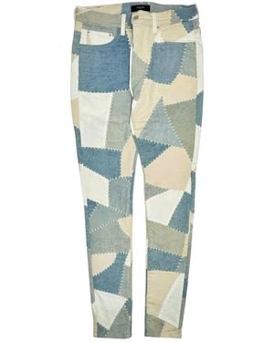 Amiri Skinny Denim Patchwork Jeans "Alabaster" S22Mdf030 271" - Black