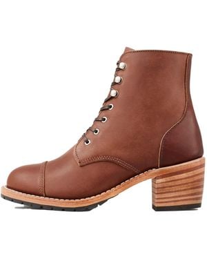 Red Wing Eileen Heeled Boot "Amber" 3399" - Brown