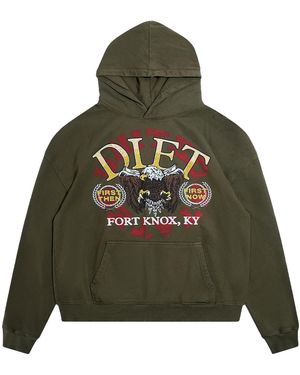 DIET STARTS MONDAY Ft Knox Pullover Hoodie Dsm-Hol24-029" - Green