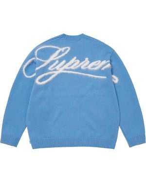 Supreme Angora Script Jumper "Fw25 - Blue