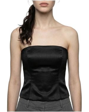 Brunello Cucinelli Corset Top Brun211" - Black