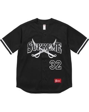 Supreme Swords Baseball Jersey "Fw25 - Black