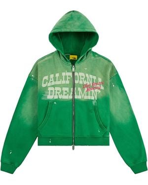 DIET STARTS MONDAY California Dreaming Full Zip Hoodie Dsm S26 015" - Green