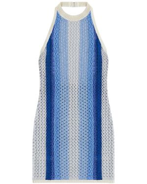 Kith Crochet Knit Anya Mini Dress "Kyanite" 10" - Blue