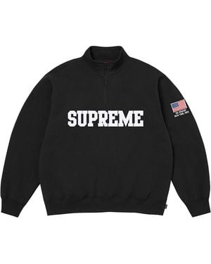 Supreme Shop Flag Half Zip Pullover "Ss26 - Black