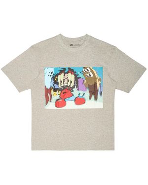 Travis Scott Cpfm X Uniqlo Spongebob Squarepants Short Sleeve T-Shirt "Confused Mr. Krabs - Black