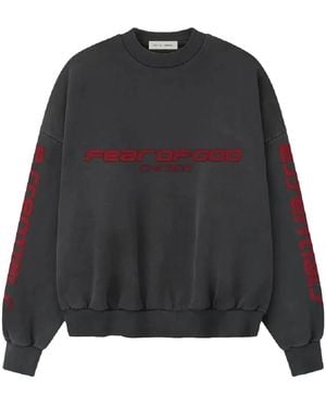 Fear Of God Chicago Heavy Fleece Cropped Sweatshirt "Iron" 192Ho256892F" - Black