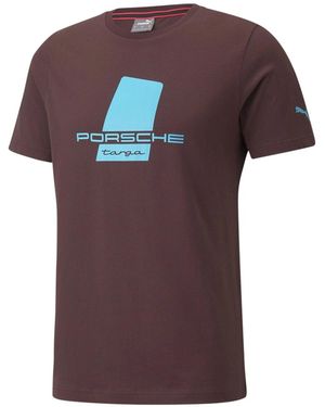 PUMA Porsche Legacy Logo T-Shirt "Carmona Sky" 531961 03" - Black
