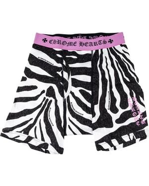 Chrome Hearts Boxer Brief Classic Rib "Zebra" Chrm1492" - Black