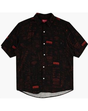 Supreme Receipts Rayon S/s Shirt "fw 20" - Black