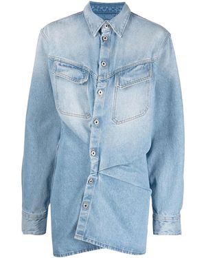 Off-White c/o Virgil Abloh Toy Box Bleach Twist Shirt "Light" P00785963" - Blue