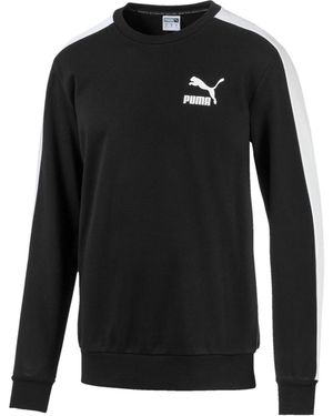 PUMA Iconic T7 Fleece Crewneck Sweatshirt 595296 01" - Black