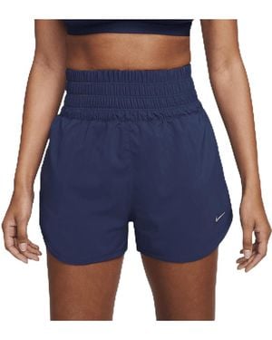 Nike Dri-Fit Ultra High-Rise 3″ Brief-Lined Shorts "Midnight" Dx6642 410" - Blue