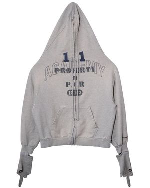 PROJECT G/R Zygon Zip Up Hooded Sweatshirt Pgzzuhsg" - Black