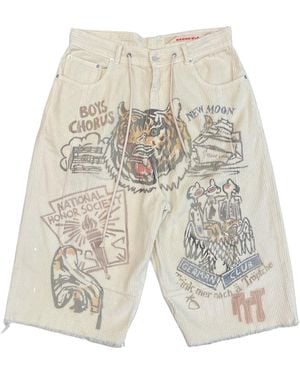 Secnd Slf Jumbo Senior Corduroy Shorts "Light" Jsrcsh Ylw" - Black