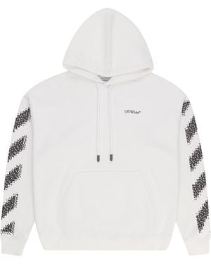 Off-White c/o Virgil Abloh Pixel Diagonal Skate Hoodie 44Mbb085G5F004 100" - Black
