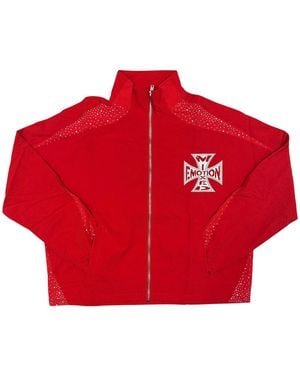Mixed Emotions Classic Nylon Jacket Mixe024" - Red