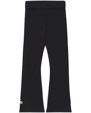 Chrome Hearts Ch Scroll Logo Bell Bottom Yoga Trousers Chrm1206" - Black
