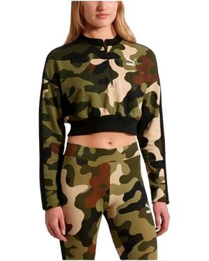 PUMA Wild Pack T7 Cropped Crew Jumper 578468 15" - Black