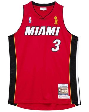 Mitchell & Ness Alternate Finals Jersey "Nba Miami Heat 2005 Dwyane Wade" Ajy43254 Mhe05Dwascar" - Red