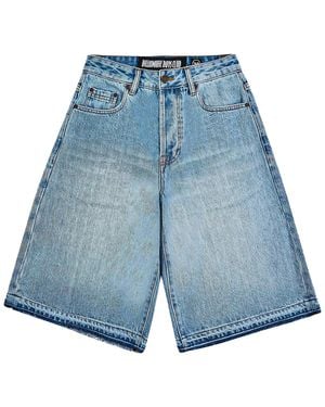 BBCICECREAM Lunar Denim Jorts "Stellar Medium Wash" 861-2105" - Blue