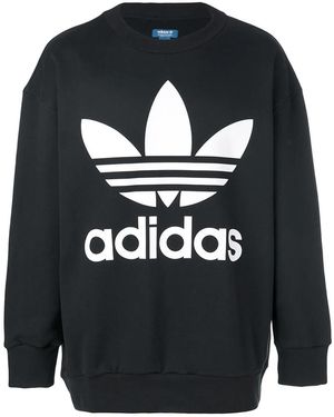 adidas Adicolor Trefoil Crewneck Bq1814" - Black