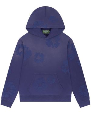 DENIM TEARS Mono Cotton Wreath Hoodie "Washed" Dt104" - Blue