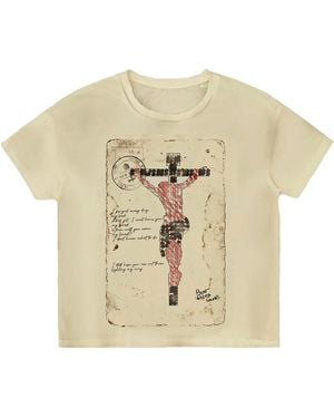 Bravest Studios Jesus Post Card T-Shirt "Cream" Bs168" - Black