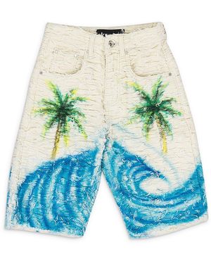 Who Decides War Husk Denim Shorts 11200480030" - Blue