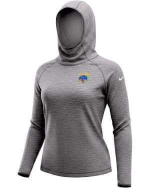 Nike Nba Golden State Warriors The Bay Element Hoodie "Carbon Heather" W41486 Hoodie" - Black